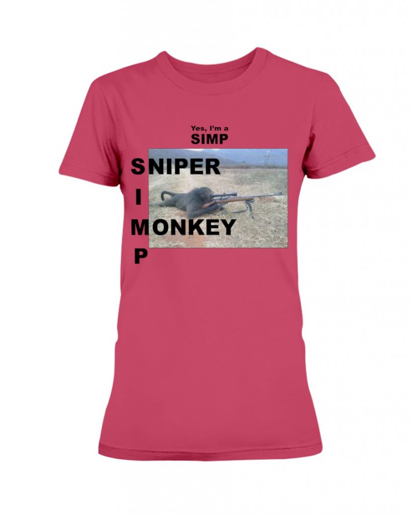 Yes I M A Simp Sniper I Monkey P Shirt Funny Sniper Monkey Ellieshirt