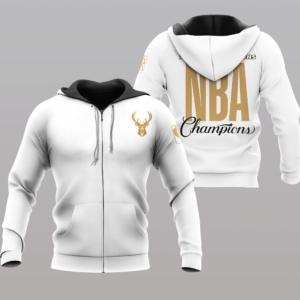 2X NBA CHAMPIONS Hoddie Zip Giannis Antetokounmpo Milwaukee Bucks