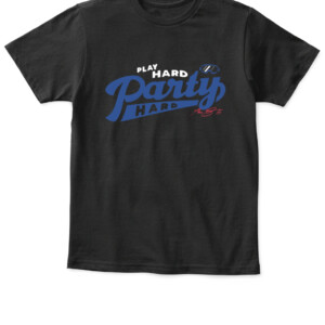 PLAY HARD, PARTY HARD SHIRT MAX SCHERZER Los Angeles Dodgers APKT black front.jpg