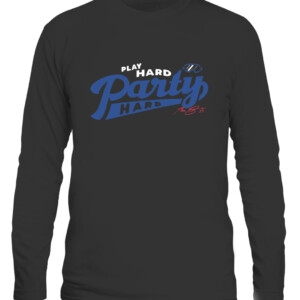 PLAY HARD, PARTY HARD SHIRT MAX SCHERZER Los Angeles Dodgers CALS black front.jpg
