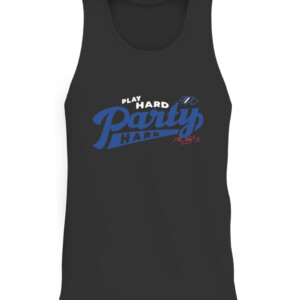PLAY HARD, PARTY HARD SHIRT MAX SCHERZER Los Angeles Dodgers CATT black front.jpg