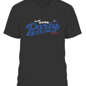 PLAY HARD, PARTY HARD SHIRT MAX SCHERZER Los Angeles Dodgers CAVN black front.jpg