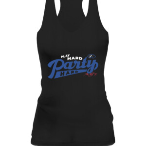 PLAY HARD, PARTY HARD SHIRT MAX SCHERZER Los Angeles Dodgers CAWT black front.jpg