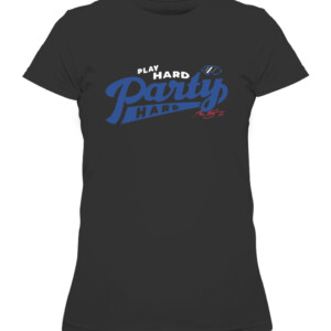 PLAY HARD, PARTY HARD SHIRT MAX SCHERZER Los Angeles Dodgers CAWTS black front.jpg