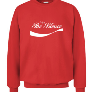 Enjoy The Silence T Shirt Funny Cocacola Slogan CACS red front.jpg