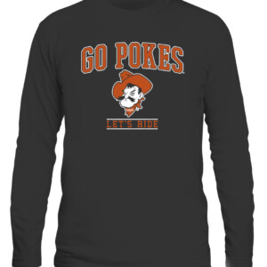 GO POKES, LET'S RIDE SHIRT Oklahoma State Cowboys CALS black front.jpg