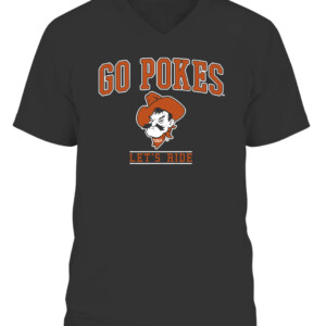 GO POKES, LET'S RIDE SHIRT Oklahoma State Cowboys CAVN black front.jpg