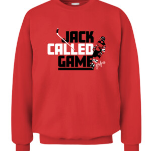 JACK CALLED GAME SHIRT JACK HUGHES New Jersey Devils CACS red front.jpg