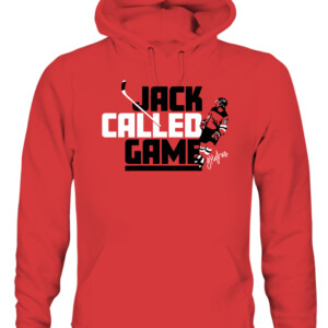 JACK CALLED GAME SHIRT JACK HUGHES New Jersey Devils CAUH red front.jpg