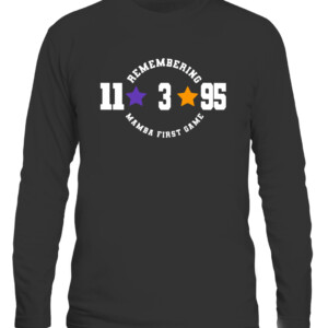 REMEMBERING MAMBA FIRST GAME 11 3 95 SHIRT Austin Reaves Los Angeles Lakers CALS black front.jpg