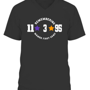 REMEMBERING MAMBA FIRST GAME 11 3 95 SHIRT Austin Reaves Los Angeles Lakers CAVN black front.jpg