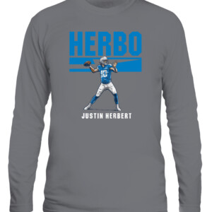 HERBO MODE SHIRT JUSTIN HERBERT Los Angeles Chargers CALS graphite heather front.jpg