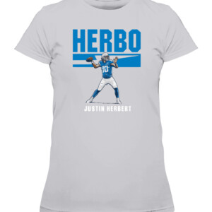 HERBO MODE SHIRT JUSTIN HERBERT Los Angeles Chargers CAWTS heather grey front.jpg