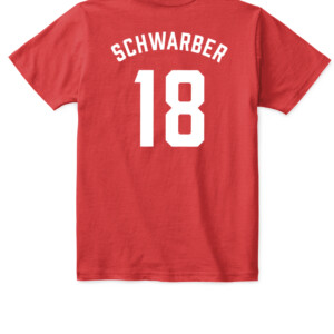WALTHAM HAWKS SHIRT Kyle Schwarber Boston Red Sox APKT red back.jpg