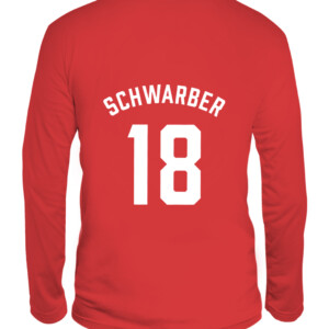 WALTHAM HAWKS SHIRT Kyle Schwarber Boston Red Sox CALS red back.jpg