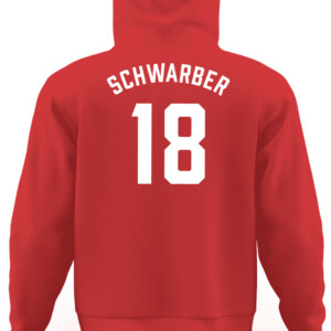 WALTHAM HAWKS SHIRT Kyle Schwarber Boston Red Sox CAUH red back.jpg