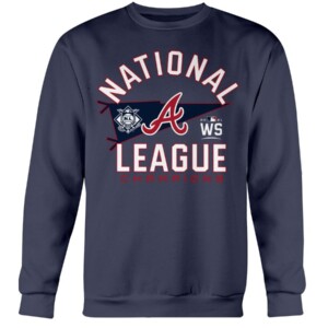 Atlanta Baseball 2021 National League Champions T Shirt Atlanta Braves Locker Room Crewneck