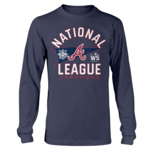 Atlanta Baseball 2021 National League Champions T Shirt Atlanta Braves Locker Room Longsleeve