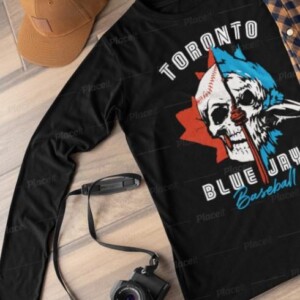 BlueJaysSkullBaseballShirtTorontoBlueJaysCharlieMontoyoLongsleeve