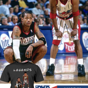 FriendsLegendsAllenIversonAndSteveFrancisNBALegendsBasketballT ShirtPhiladelphia76ers HoustonRocketsSHIRT