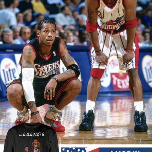 FriendsLegendsAllenIversonAndSteveFrancisNBALegendsBasketballT ShirtPhiladelphia76ers HoustonRocketscrewneck