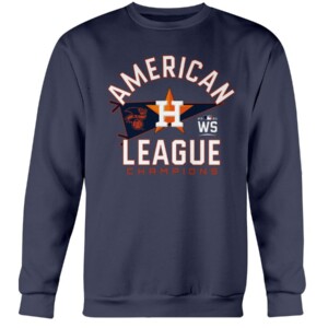 Houston Baseball 2021 American League Champions T Shirt Houston Astros Locker Room Crewneck
