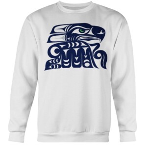 Indigenous Peoples’ Day Muckleshoot Indian Tribe Coast Salish Inspired Seahawks Logo Shirt Crewneck f