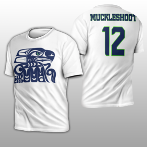 Indigenous Peoples’ Day Muckleshoot Indian Tribe Coast Salish Inspired Seahawks Logo T Shirt Seatle Seahawks