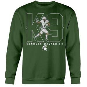 KENNETH WALKER III K9 SHIRT Spartans MICHIGAN STATE Crewneck