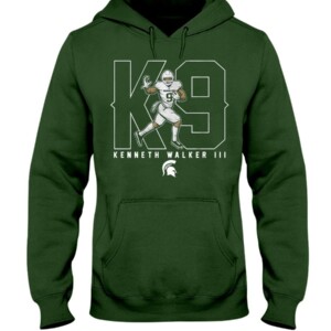 KENNETH WALKER III K9 SHIRT Spartans MICHIGAN STATE Hoddie