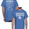 Los Angeles Dodgers 2020 National League Champions Bloop Single Roster T-Shirt