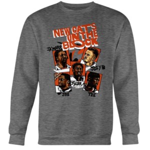 NEW CATS ON THE BLOCK SHIRT Joe Burrow Ja'Marr Chase Tee Higgins Joe Mixon and Tyler Boyd Cincinnati Bengals Crewneck