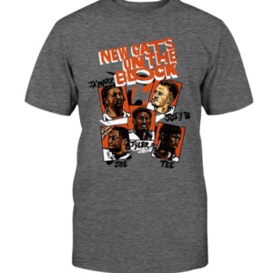 NEW CATS ON THE BLOCK SHIRT Joe Burrow Ja'Marr Chase Tee Higgins Joe Mixon and Tyler Boyd Cincinnati Bengals Shirt