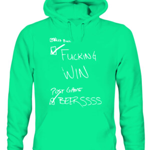 DALLAS CHECKLIST SHIRT Dallas Stars Red Bull Fucking Win Post Game Beerssss CAUH irish green front.jpg