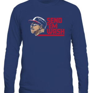 SEND 'EM WASH SHIRT RON WASHINGTON Atlanta Braves CALS navy front.jpg