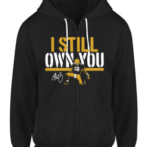 AARON I STILL OWN YOU SHIRT AARON RODGERS Green Bay Packers CAZH black front.jpg