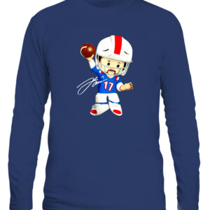 Josh Allen Little People T Shirt Buffalo Bills Fisher Price CALS navy front.jpg