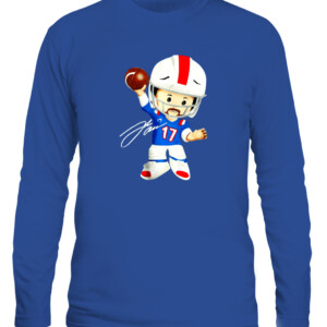 Josh Allen Little People T Shirt Buffalo Bills Fisher Price CALS royal front.jpg
