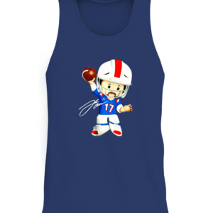 Josh Allen Little People T Shirt Buffalo Bills Fisher Price CATT navy front.jpg