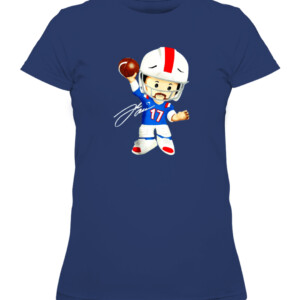 Josh Allen Little People T Shirt Buffalo Bills Fisher Price CAWTS navy front.jpg