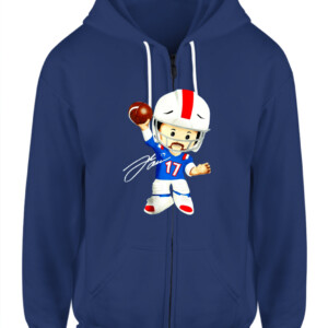 Josh Allen Little People T Shirt Buffalo Bills Fisher Price CAZH navy front.jpg