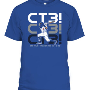 CT3 T SHIRT CHRIS TAYLOR Los Angeles Dodgers CABT royal front.jpg