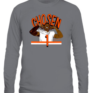 CHOSEN 1 SHIRT JA'MARR CHASE Cincinnati Bengals CALS graphite heather front.jpg