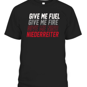 GIVE ME FUEL GIVE ME FIRE GIVE ME NINO NIEDERREITER SHIRT Nino Niederreiter Carolina Hurricanes CABT black front.jpg