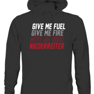 GIVE ME FUEL GIVE ME FIRE GIVE ME NINO NIEDERREITER SHIRT Nino Niederreiter Carolina Hurricanes CAUH black front.jpg