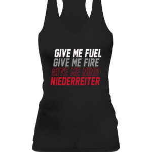 GIVE ME FUEL GIVE ME FIRE GIVE ME NINO NIEDERREITER SHIRT Nino Niederreiter Carolina Hurricanes CAWT black front.jpg