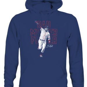 JP Bad Mother Fucker Shirt Joc Pederson Atlanta Braves CAUH navy front.jpg