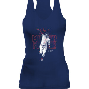 JP Bad Mother Fucker Shirt Joc Pederson Atlanta Braves CAWT navy front.jpg