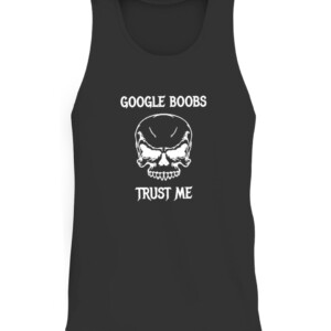 Google Boobs Skull Trust Me T Shirt CATT black front.jpg