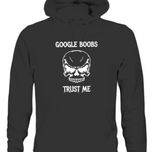 Google Boobs Skull Trust Me T Shirt CAUH black front.jpg